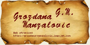 Grozdana Manzalović vizit kartica
